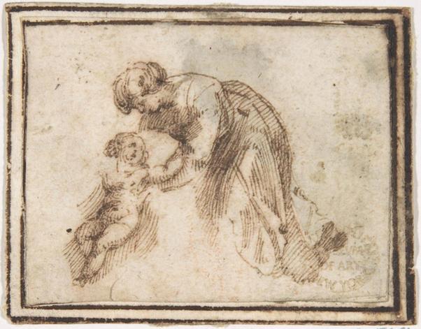 attributed to Francesco Allegrini--Mother and Child