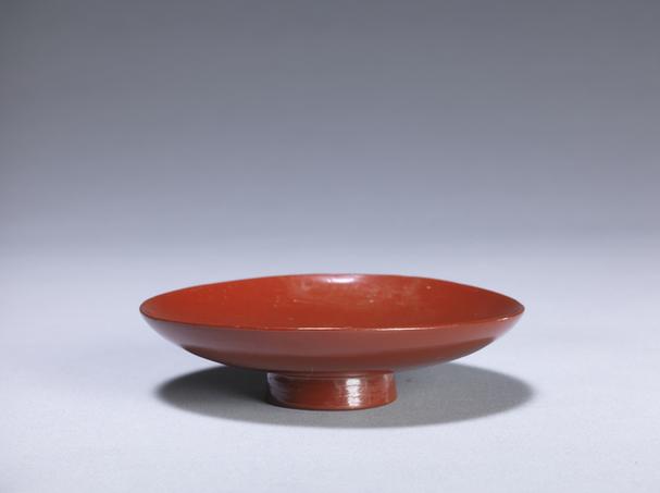 黑漆描金缠枝莲团锦纹成份餐具--酱色碟