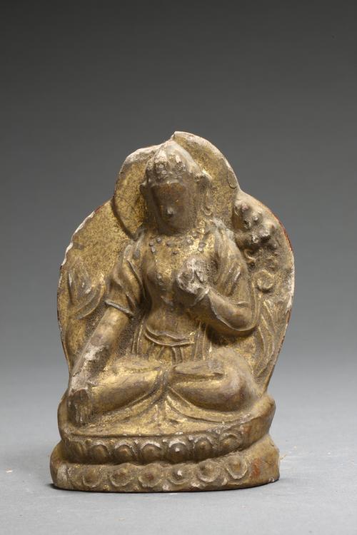 泥擦擦金漆佛坐像