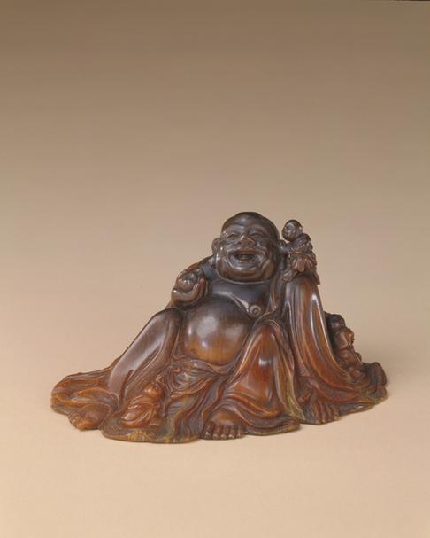 犀角雕布袋僧
