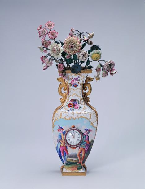 铜胎珐琅插花挂瓶表