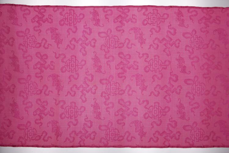 粉色万代福寿纹罗