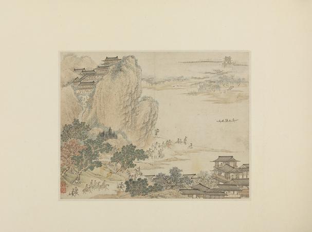 杨晋秋山楼阁页