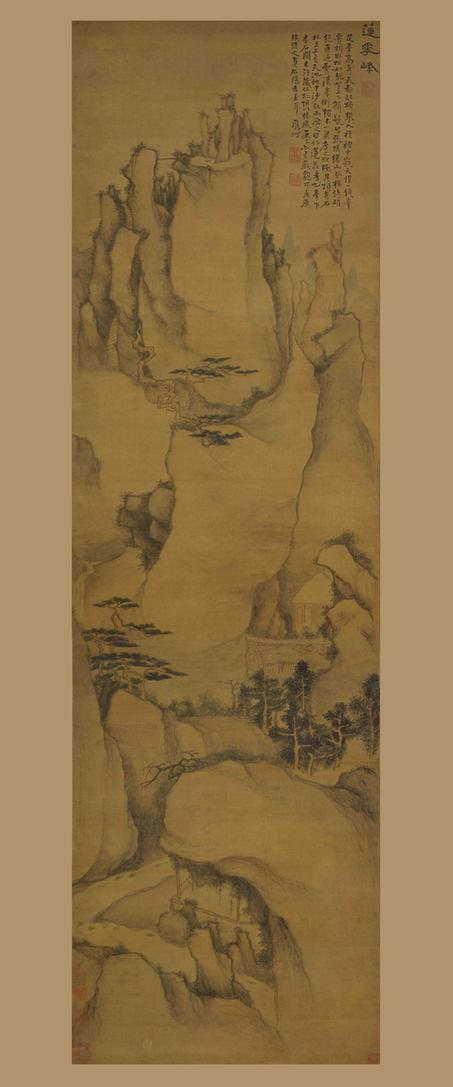 黄山莲华峰图轴