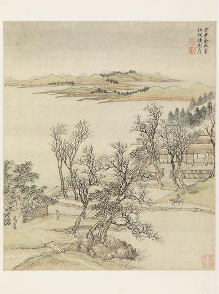 清初六大家集册-设色山水页