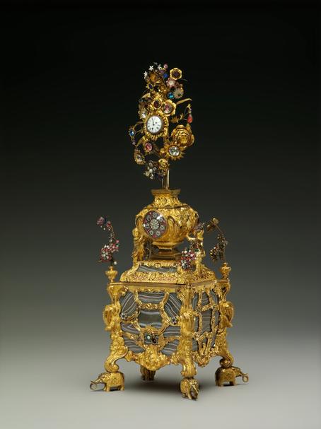 铜镀金嵌玛瑙音乐箱表