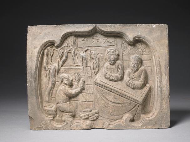 老莱子娱亲砖雕