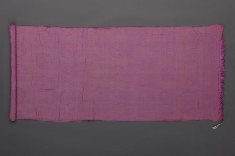 雪青色汉瓦纹春绸