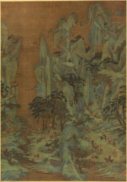 摹李昭道明皇幸蜀图