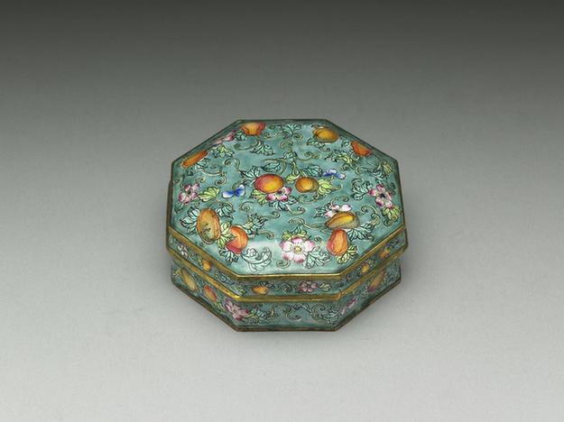 铜胎画珐瑯小盒
