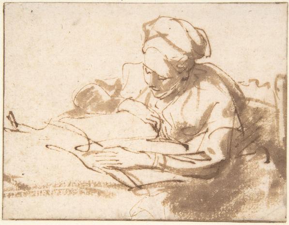 Rembrandt--Woman Reading