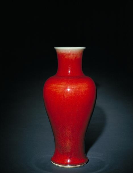 郎窑红釉观音尊