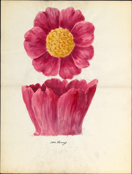 Lenox, Incorporated--Design drawing of peony blossom