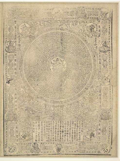 大随求陀罗尼轮曼茶罗版画