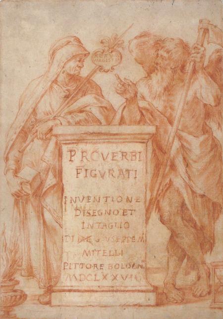 Giuseppe Maria Mitelli--Allegorical Figures of Experience and Time