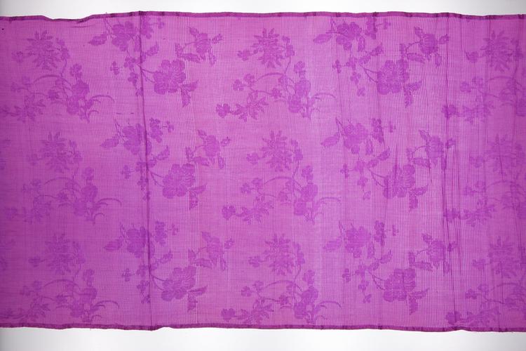 雪青色菊花纹罗