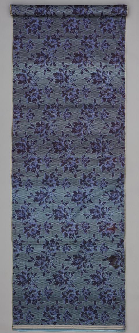 灰蓝色大花纹缎