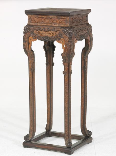 紫檀嵌黄杨木香几