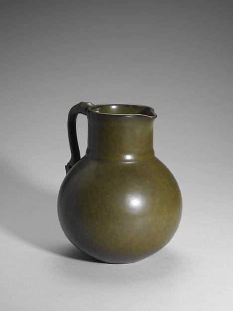 茶叶末釉螭耳花浇