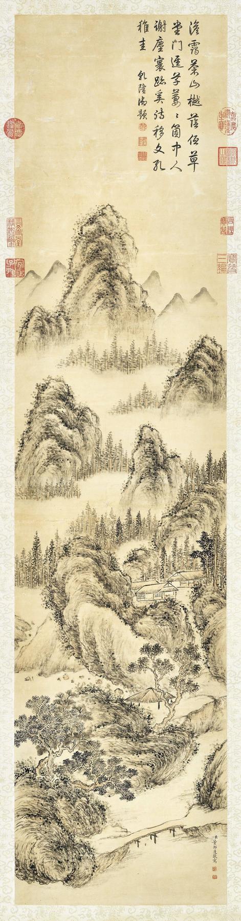 断桥残雪御题轴