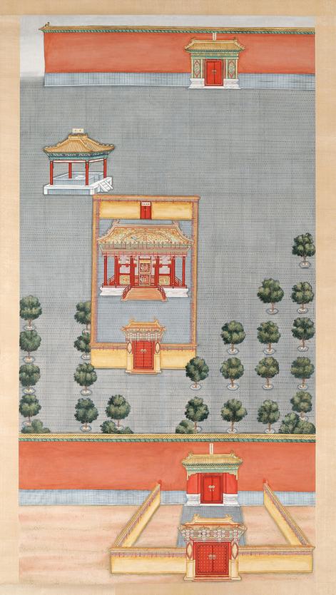 同治大婚彩棚图轴