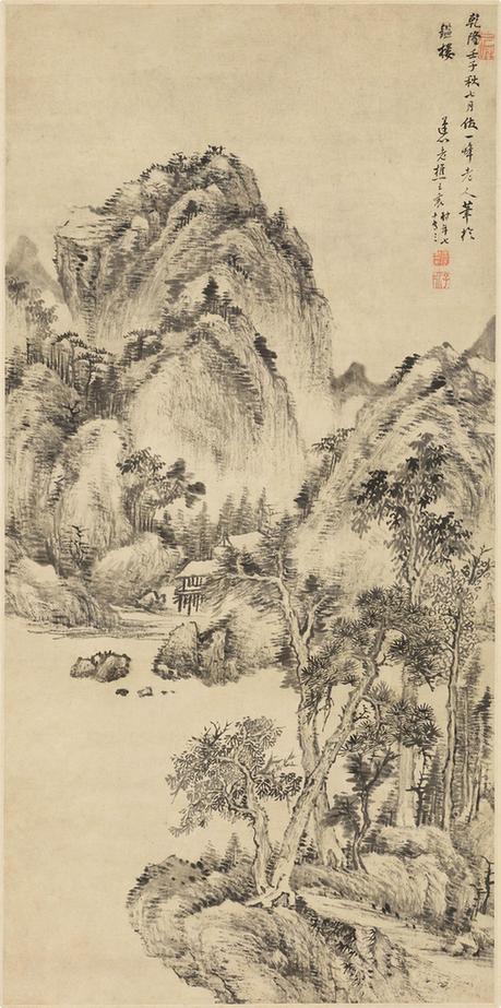 仿一峰山水图轴