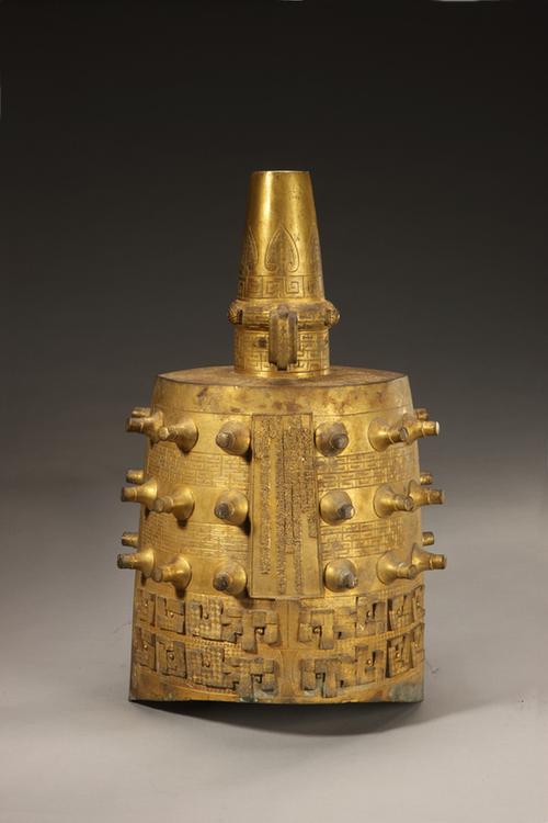 铜镀金甬纽桥口镈钟-南吕