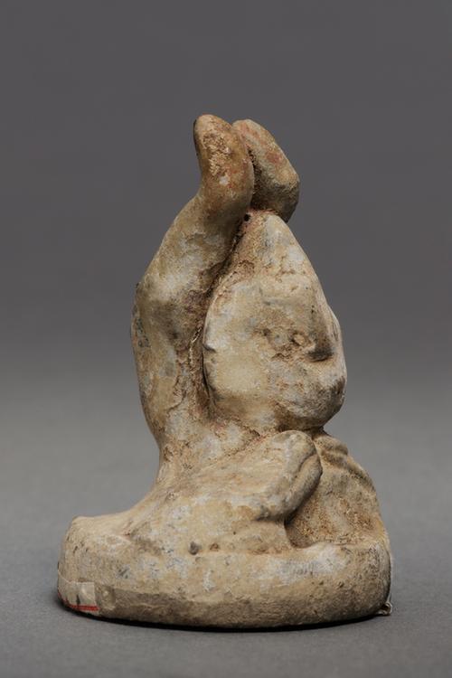 石湾窑青釉卧人像