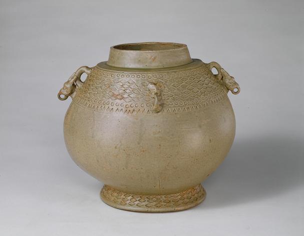 越窑系青釉双系卣