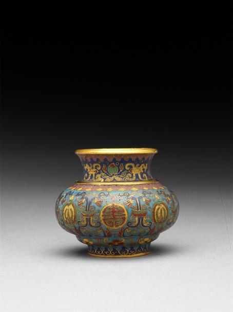 乾隆款掐丝珐琅水丞