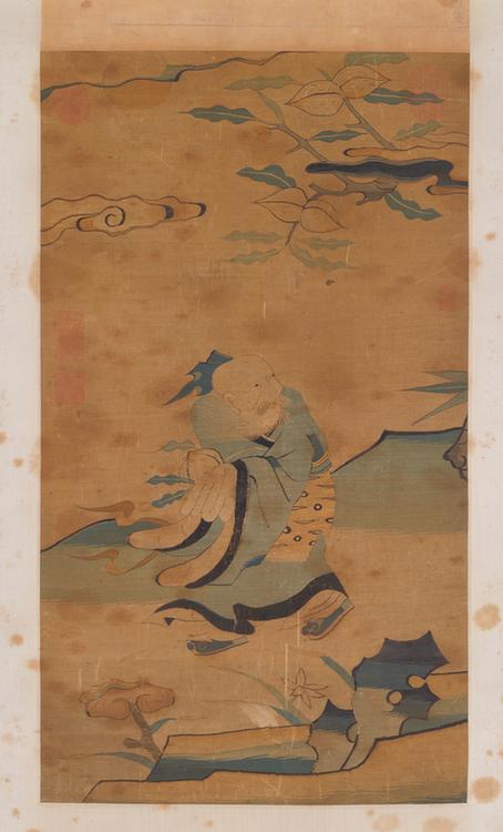 缂丝东方朔偷桃图