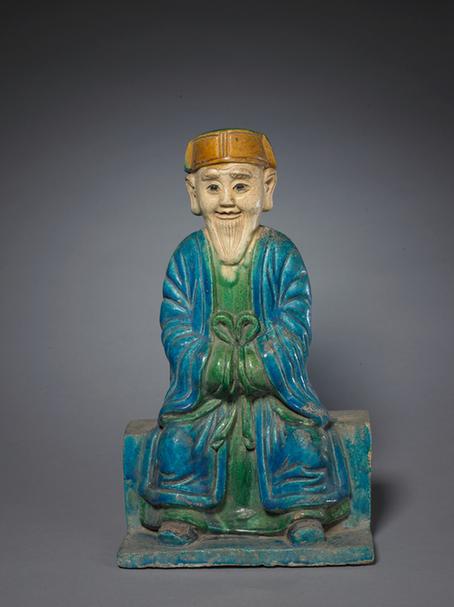 琉璃土地神坐像