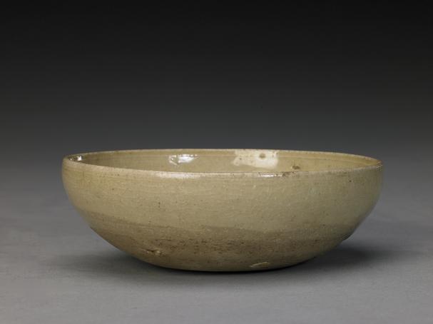 米黄釉印花小洗