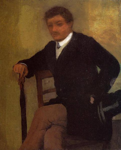 Seated Young Man in a Jacket with an Umbrella - circa 1864-1868 - Private collection