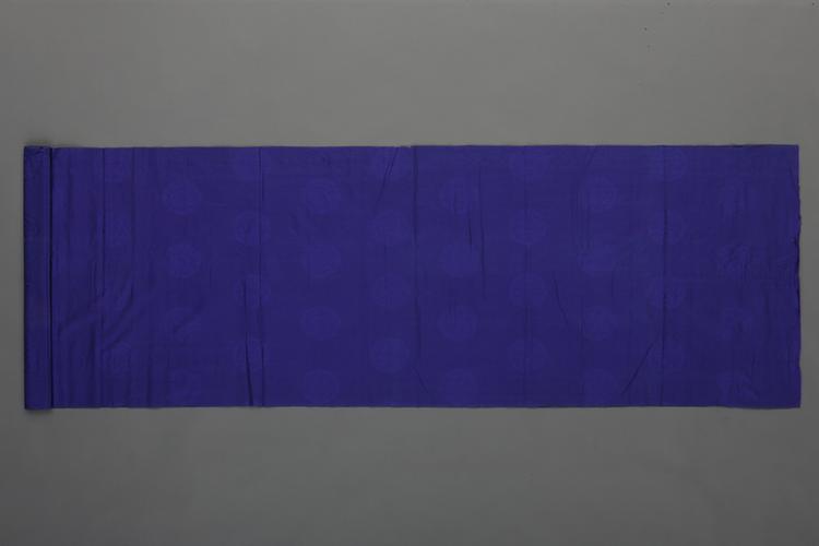 蓝色汉瓦罗纹花绸