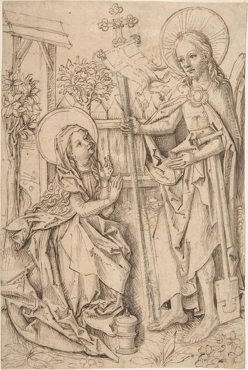 Master of the Drapery Studies--Christ Appearing to Mary Magdalen