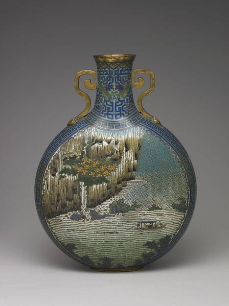 乾隆 掐丝珐瑯赤壁扁壶