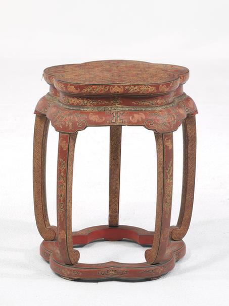 填漆描金杌