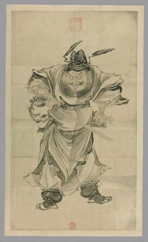古画粉本 钟馗像立轴