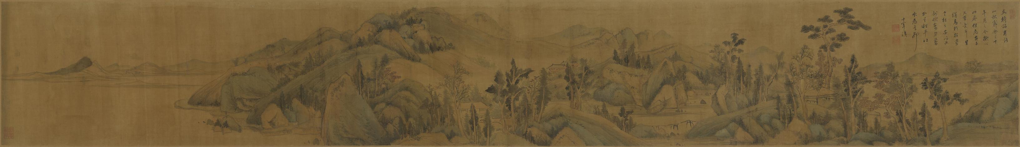 仿文徵明溪山秋霁图