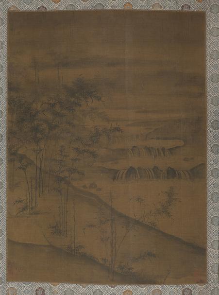 明人竹石流泉图页