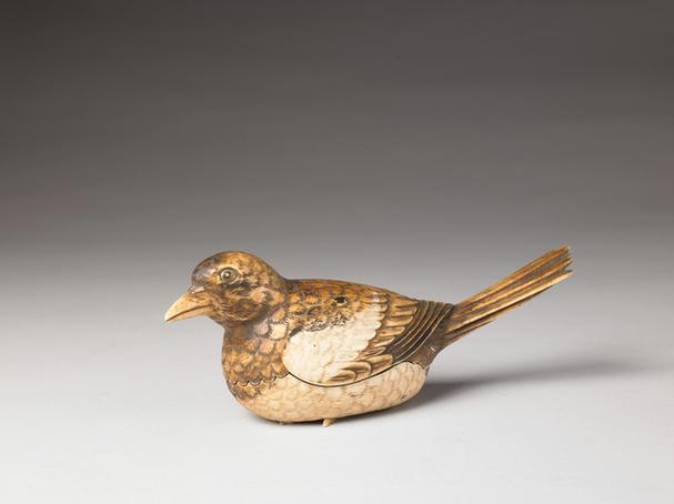 象牙染雕喜鹊式盒