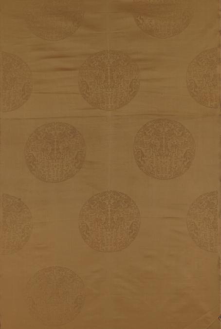 驼色二则汉纹缎