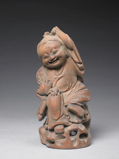 竹雕刘海戏蟾像