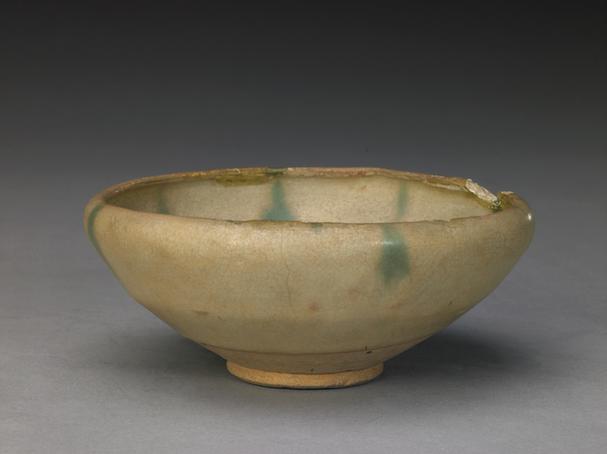 长沙窑青釉绿彩碗