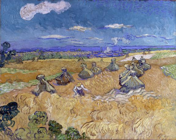 Wheat Fields with Reaper Auvers 1890