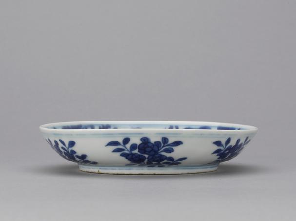 万历款青花龙凤纹盘