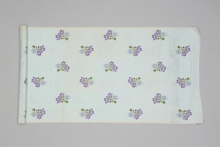 湖色印花纹洋布