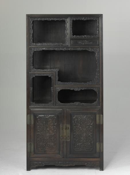 紫檀木雕花纹格