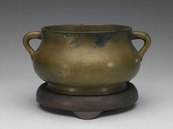 朗吟阁款铜双耳炉